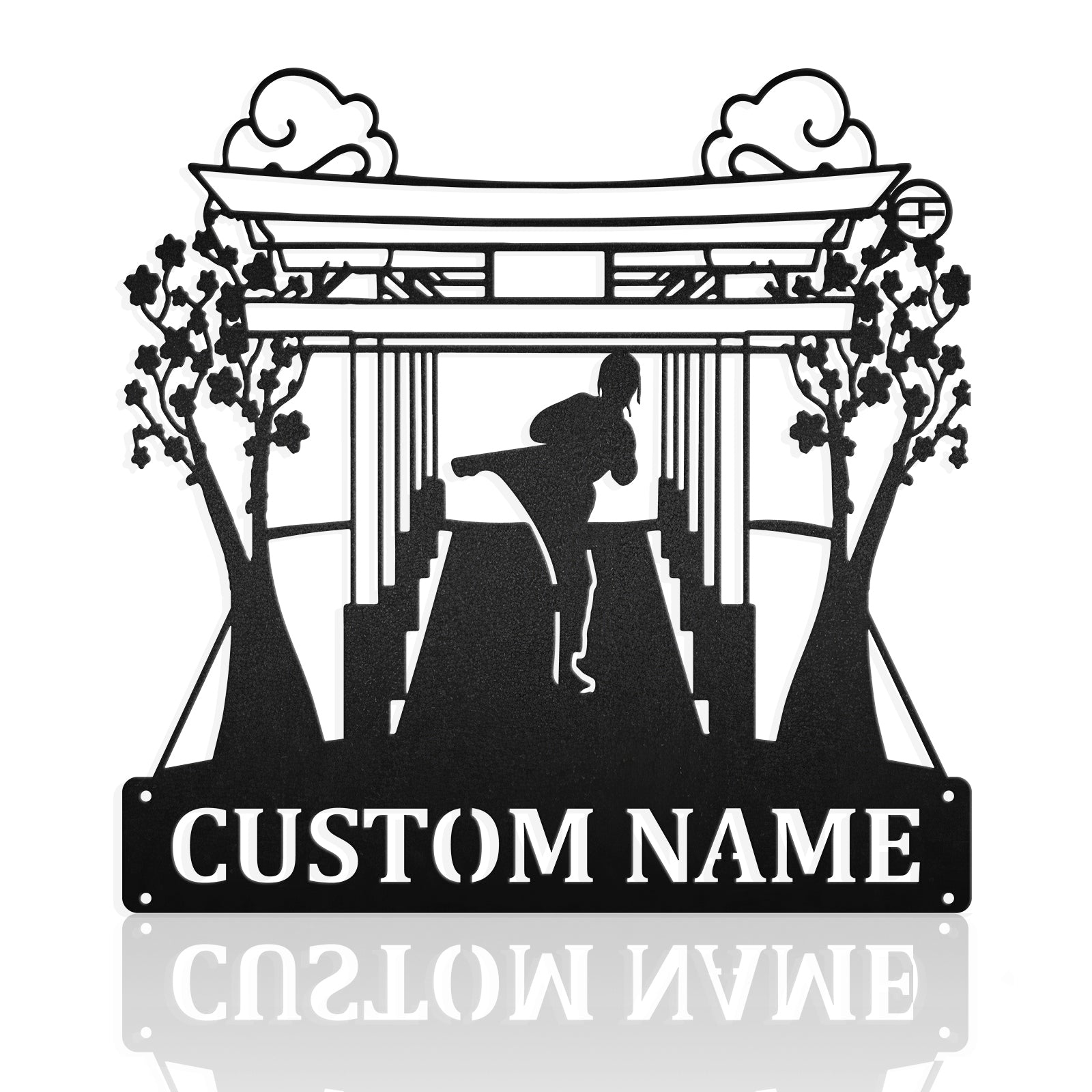 Karate Girl Metal Wall Art