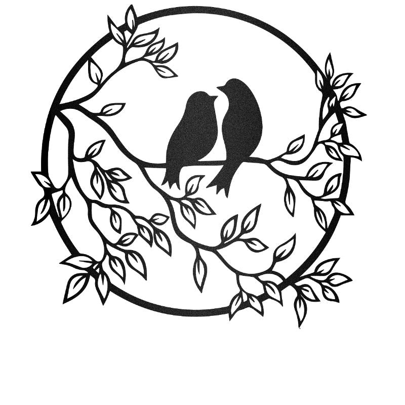 Tree Branches Bird Metal Wall Art