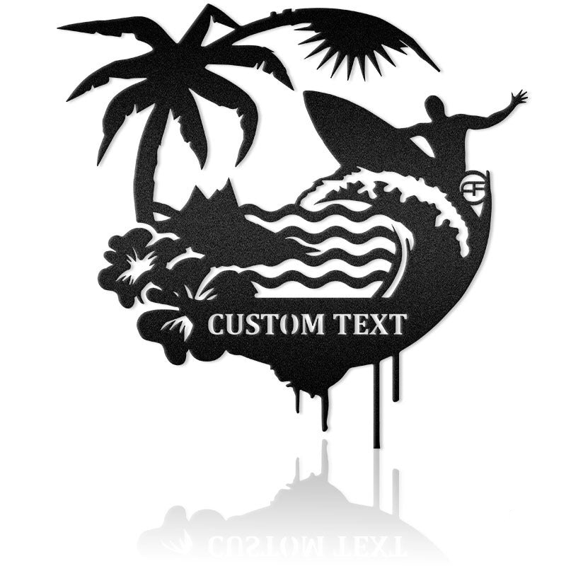 The Surfing'S Gonna Be Good Metal Wall Art Decor