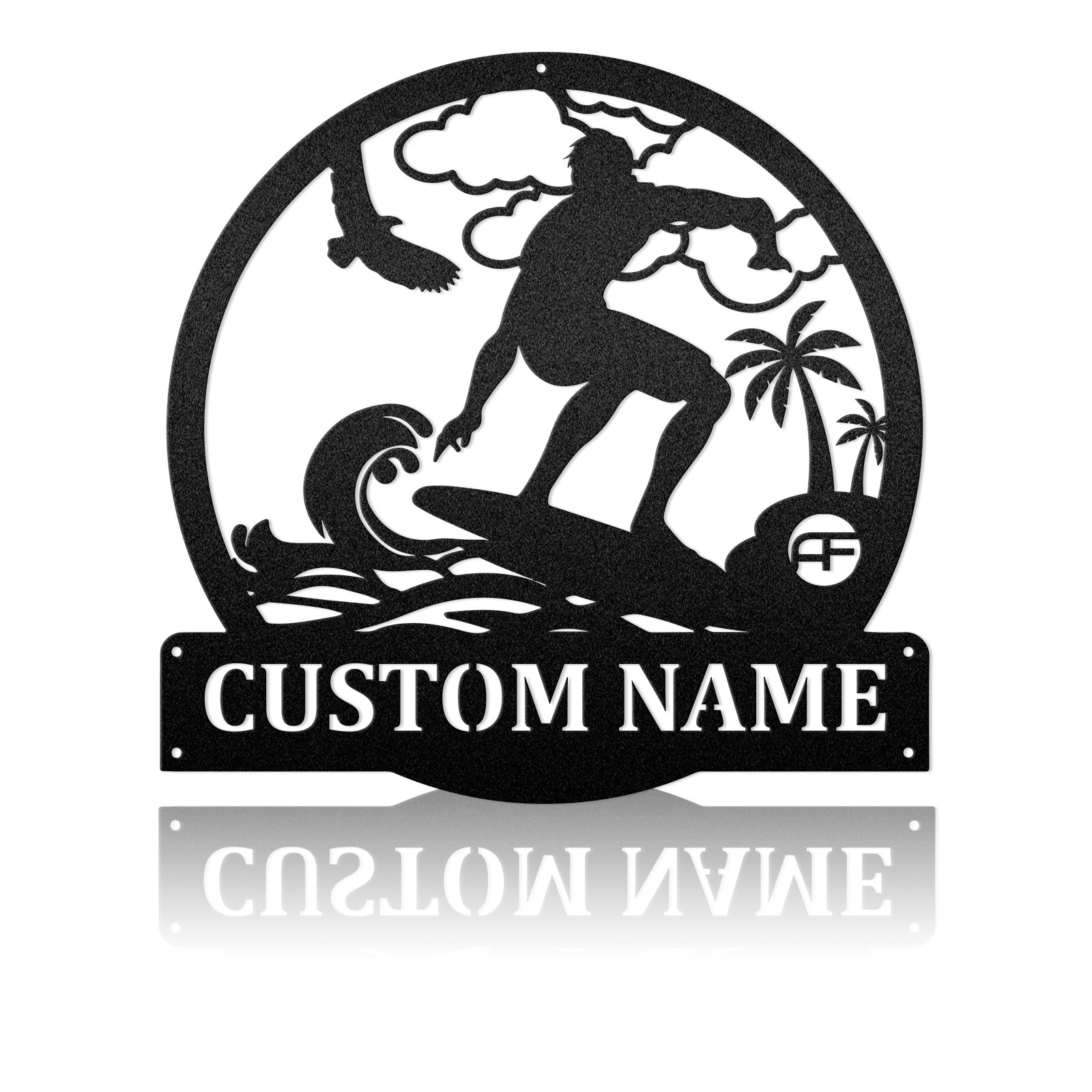 Surfer Men Metal Wall Art