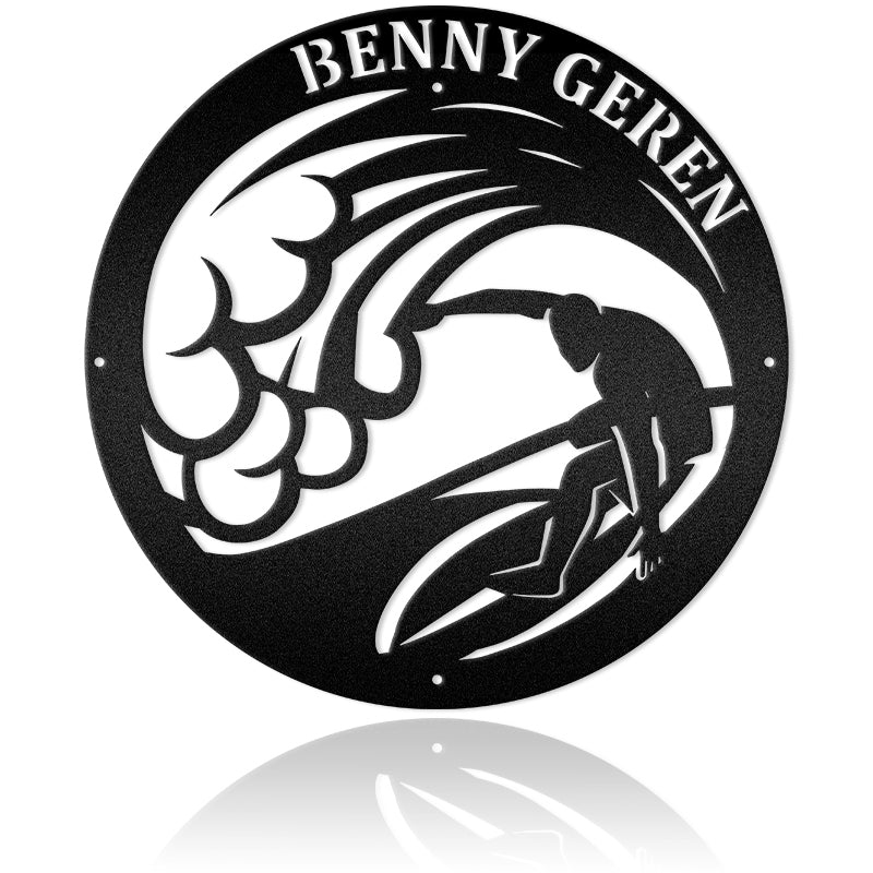 Ride The Wave Metal Wall Art