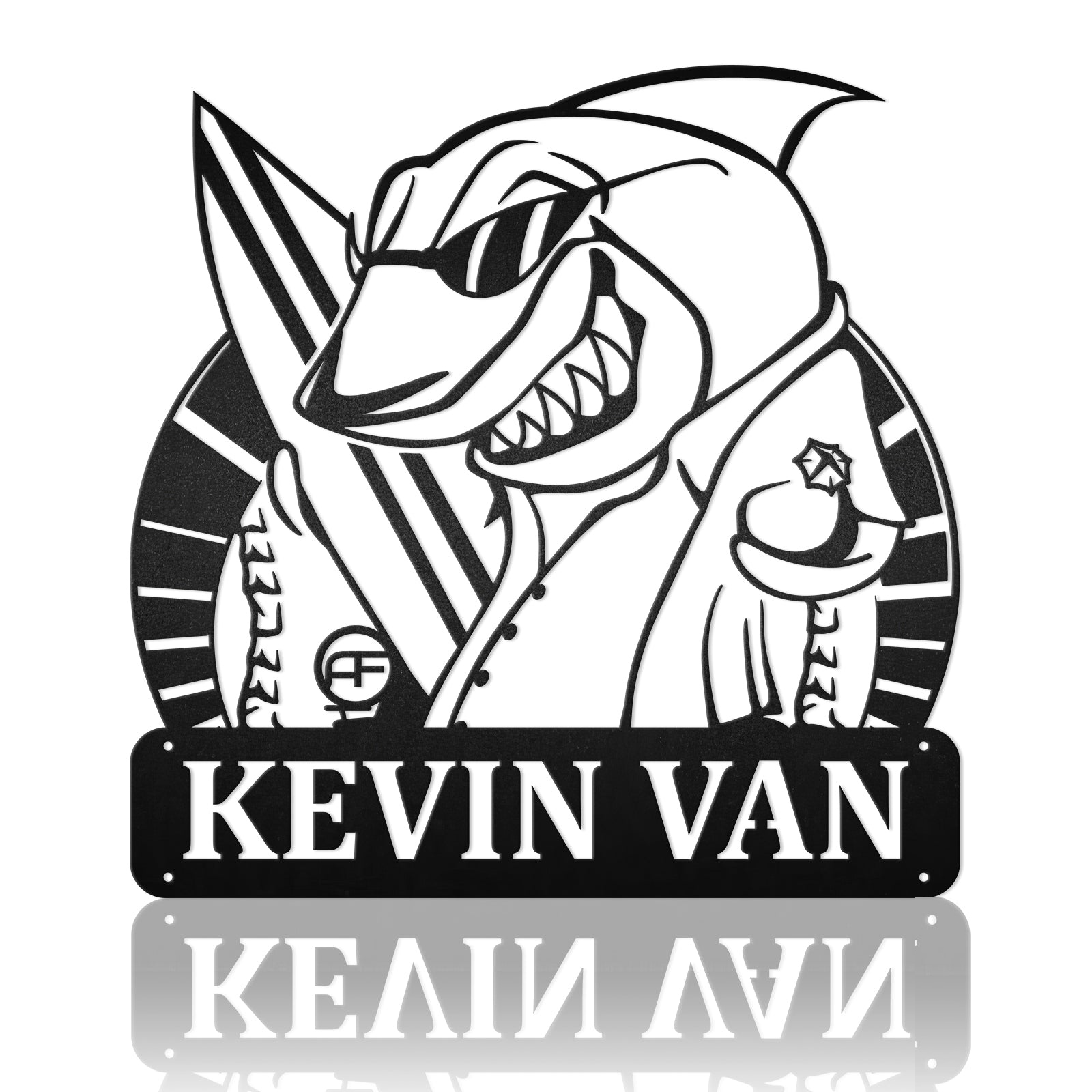 Surf Sharks Metal Wall Art