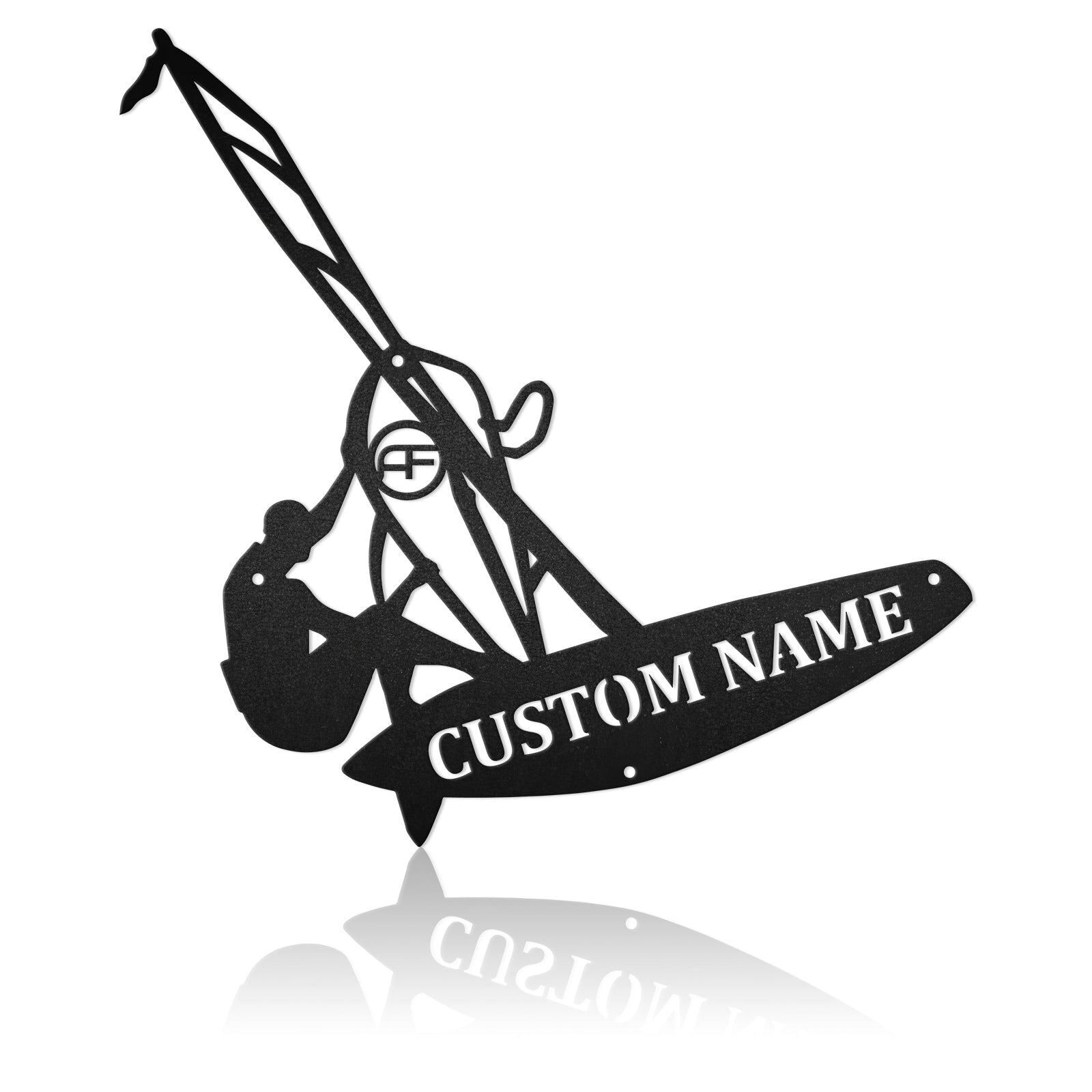 Windsurfing Jumping Over The Water Metal Wall Art