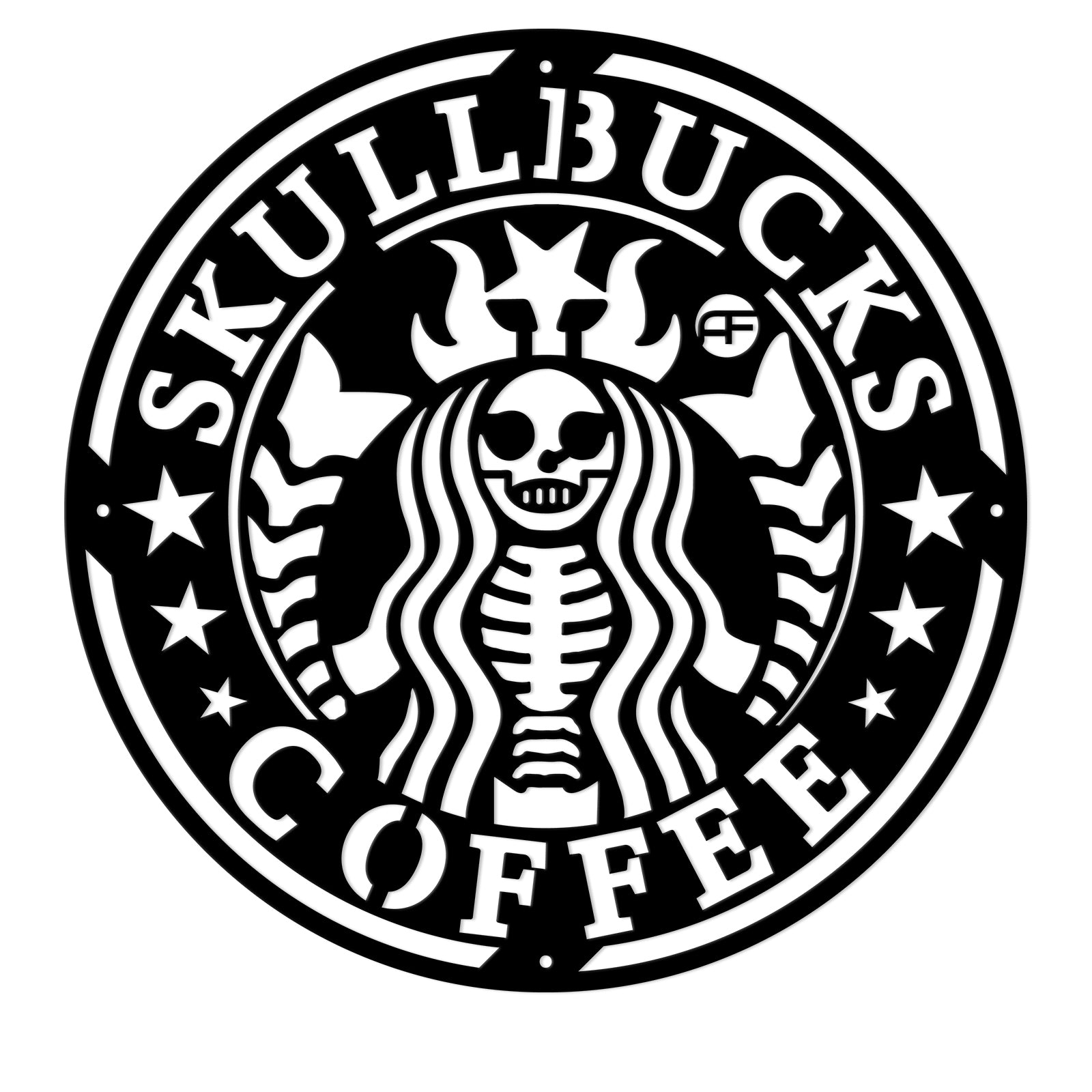 Skullbuck Coffee Metal Wall Art