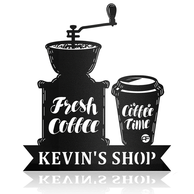 Coffee Grinder Metal Art Sign