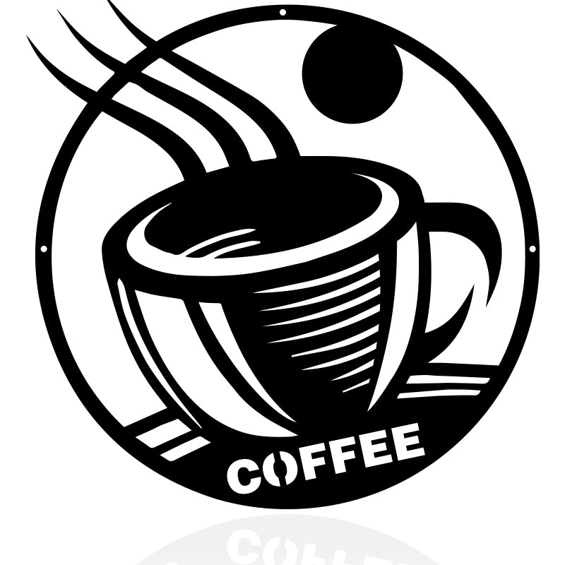 Life Begins After Coffee Metal Wall Art