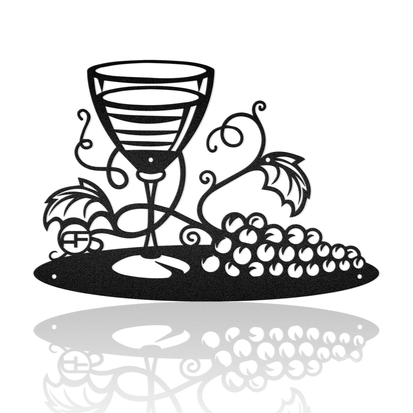 Wine Glass Metal Wall Art