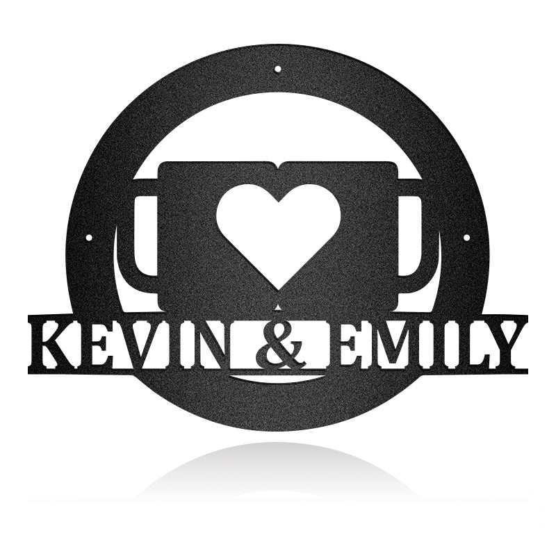 Coffee Lovers Metal Wall Art