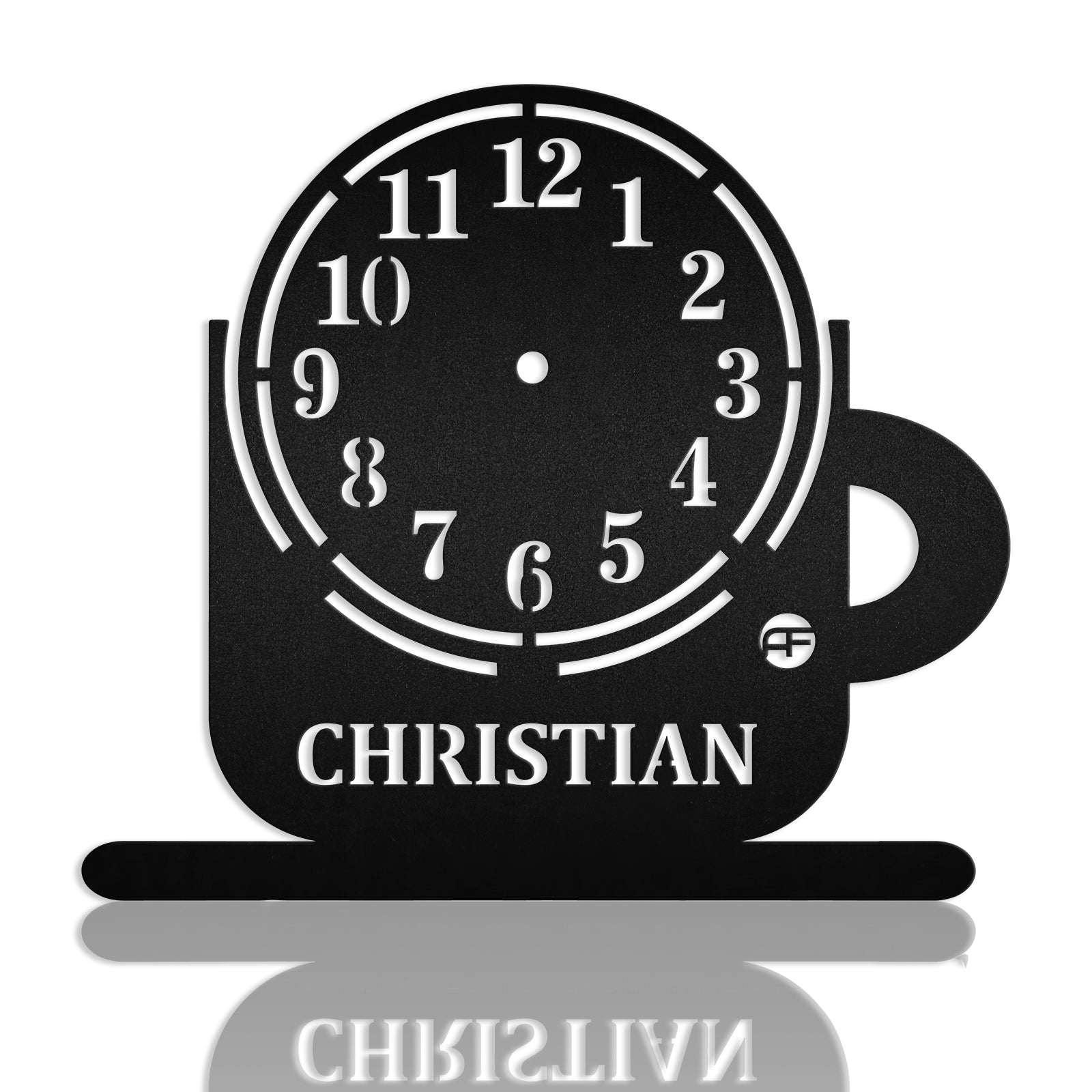 Coffee Cup Metal Clock Metal Wall Art