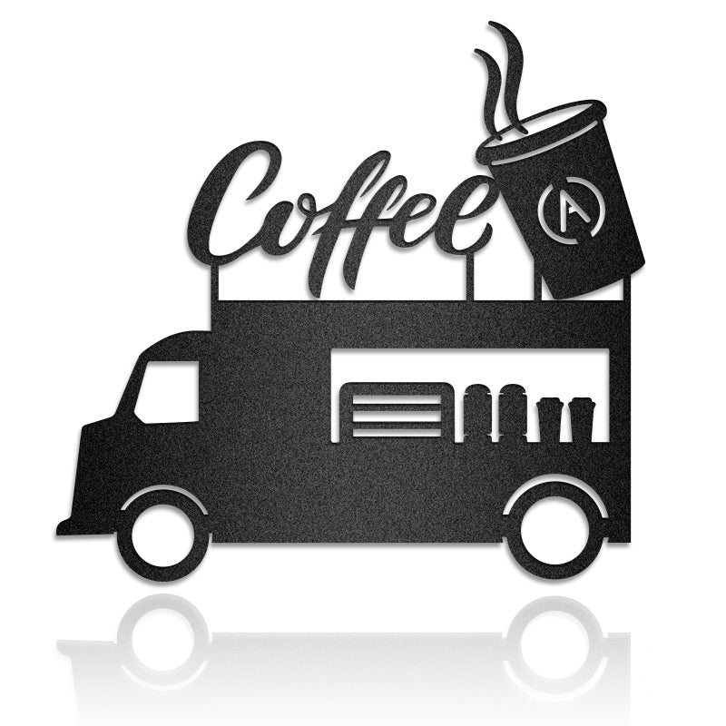 Coffee Car Metal Wall Art
