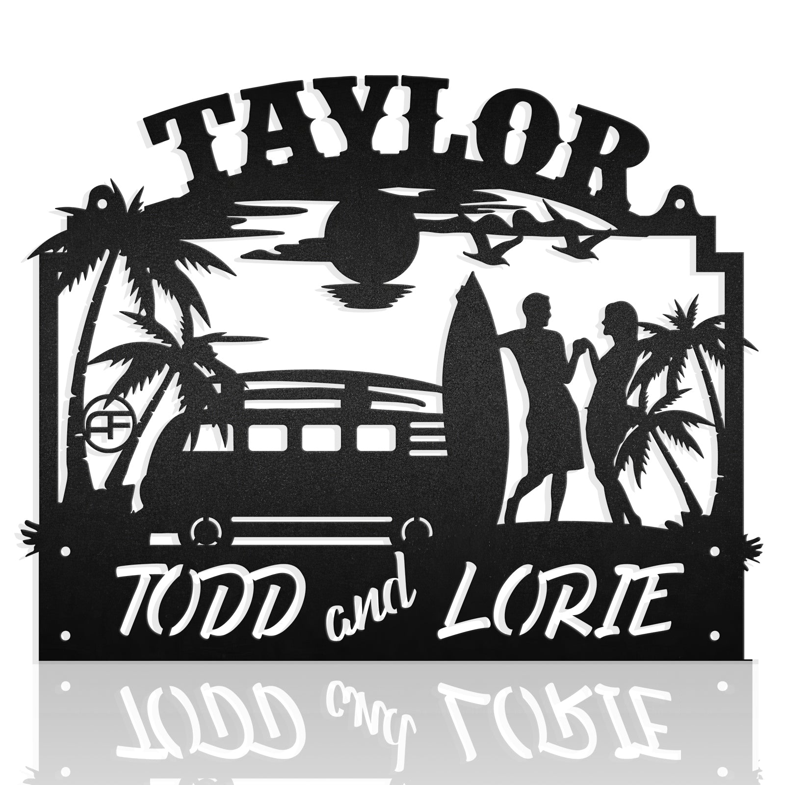 You And Surfing Metal Wall Art