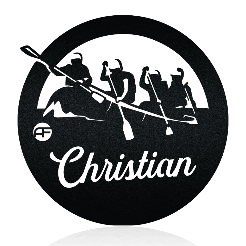 Kayaking Together Metal Art Sign