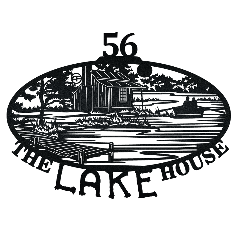 The Lake House Metal Art Sign