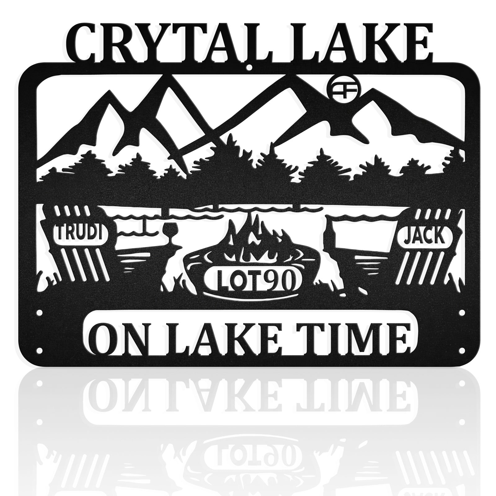 On Lake Time Metal Art Sign, Kayak Collection
