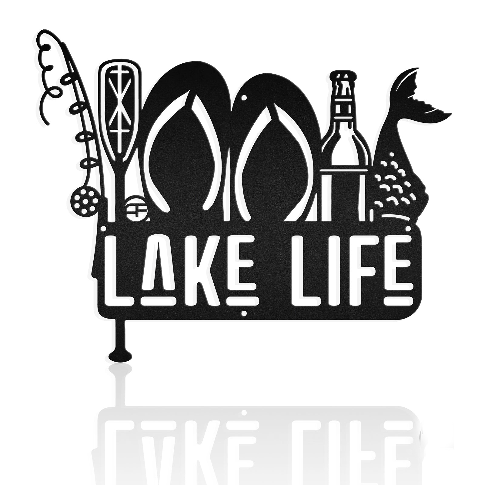 Lake Life Metal Art Sign