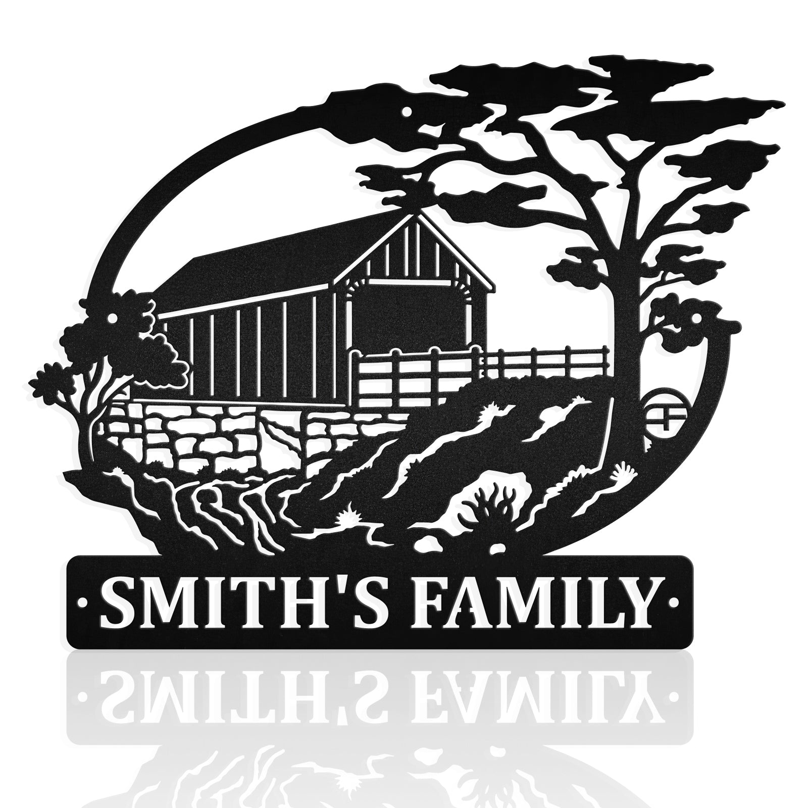 Lake House Metal Art Sign