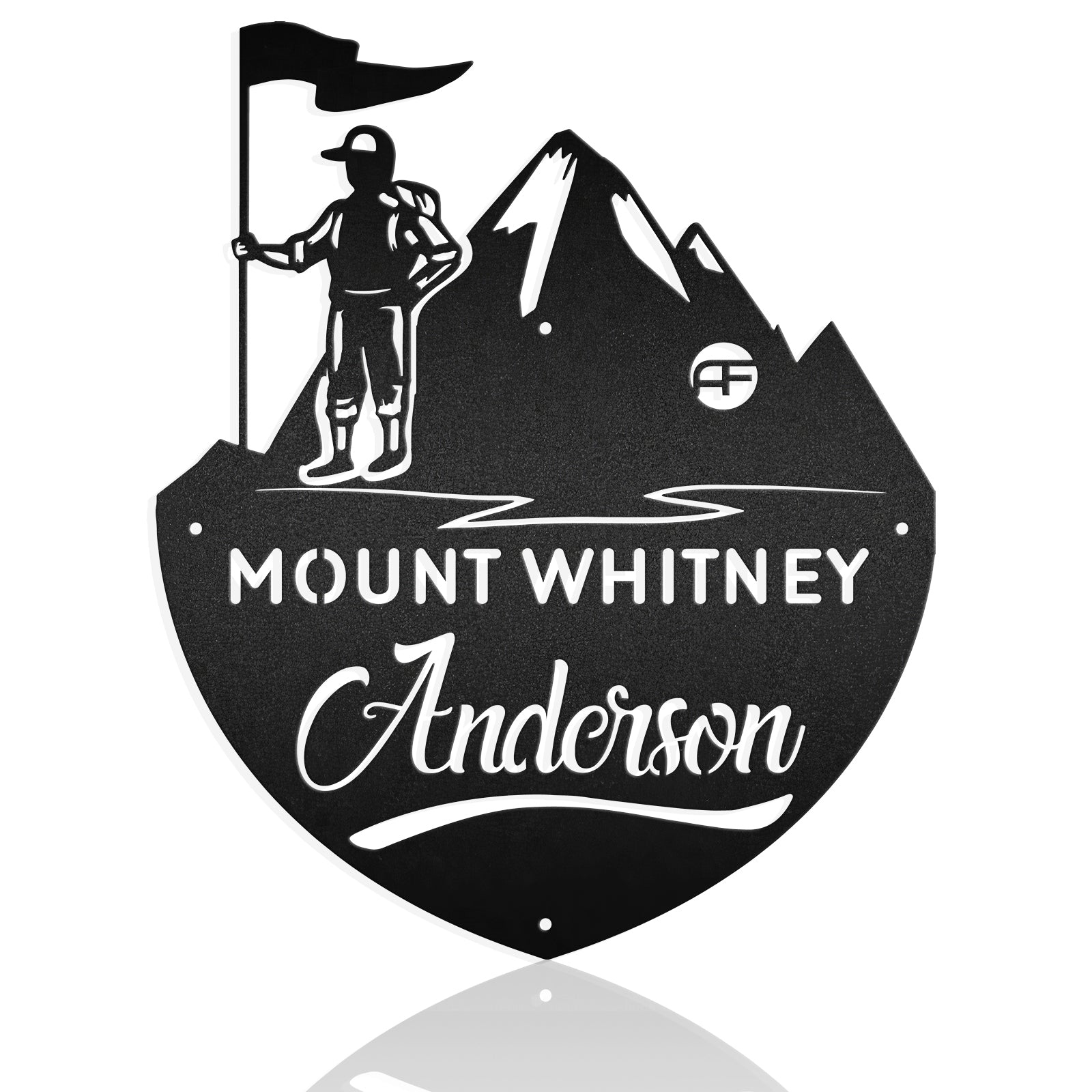 Mountain Camp Metal Art Sign
