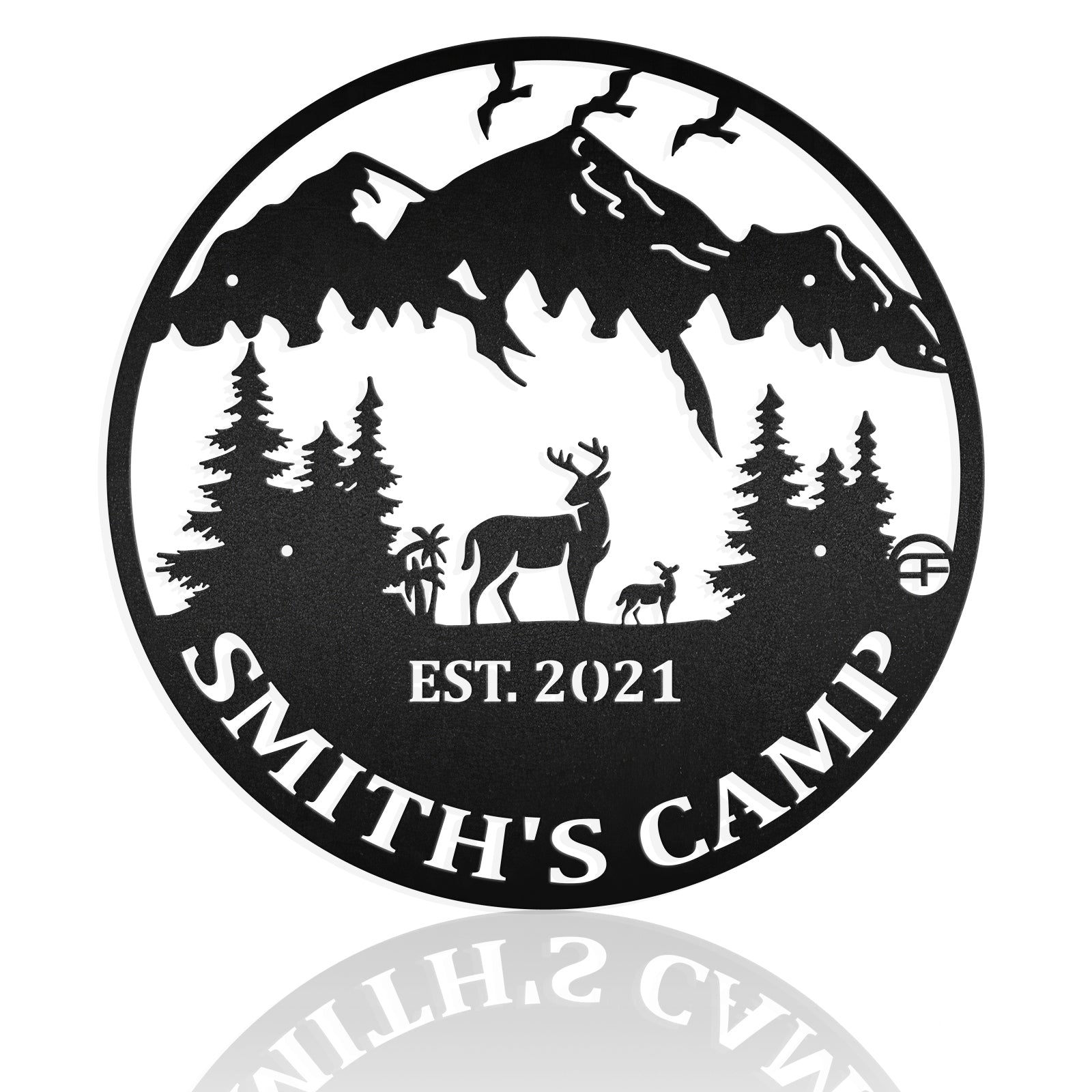 Camping And Mountain Adventure Metal Art Sign