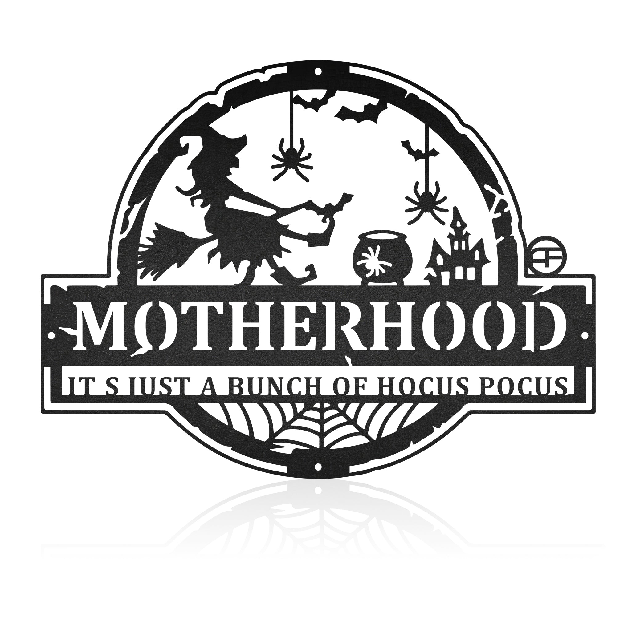Motherhood Witch Personalized Halloween Metal Art Sign