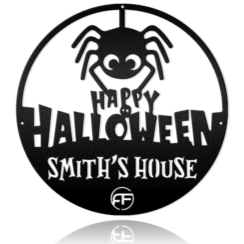 Happy Halloween Personalized Metal Art Sign Ver2