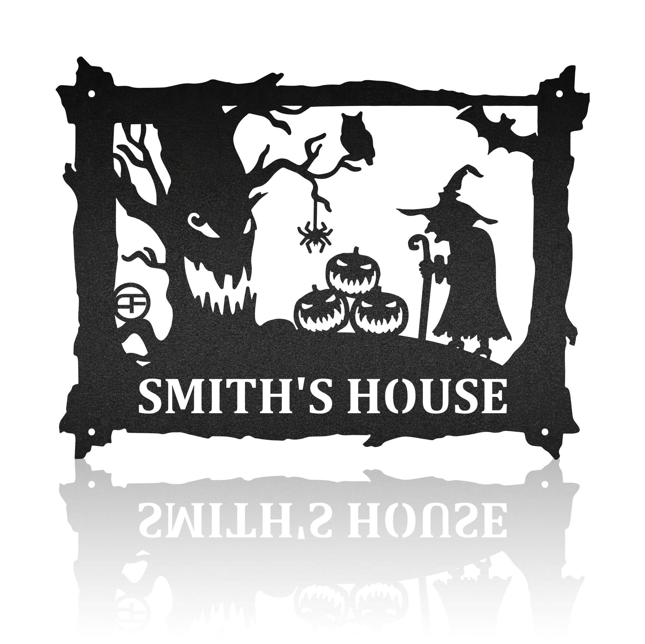 Beware Of The Witches Metal Sign - Halloween Metal Wall Art