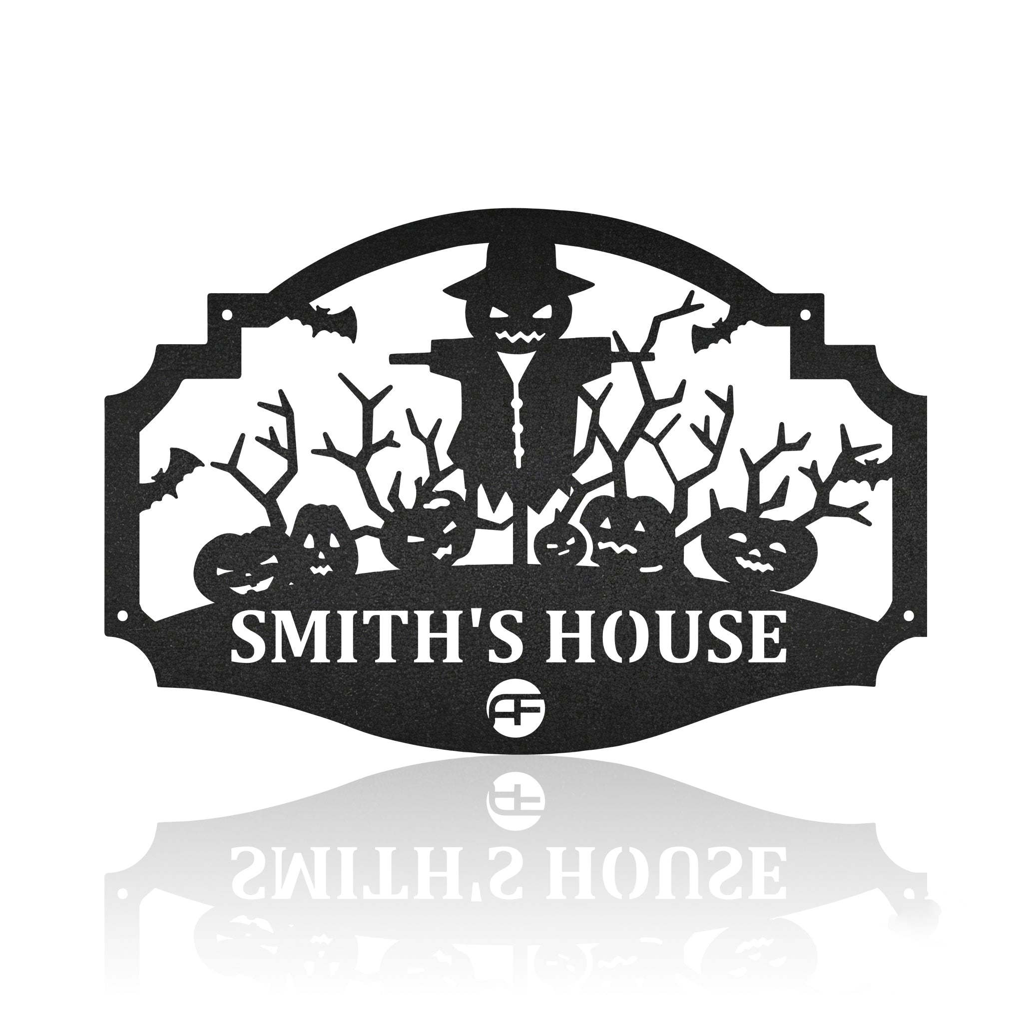 Ghost Scarecrow Personalized Hall Metal Art Sign