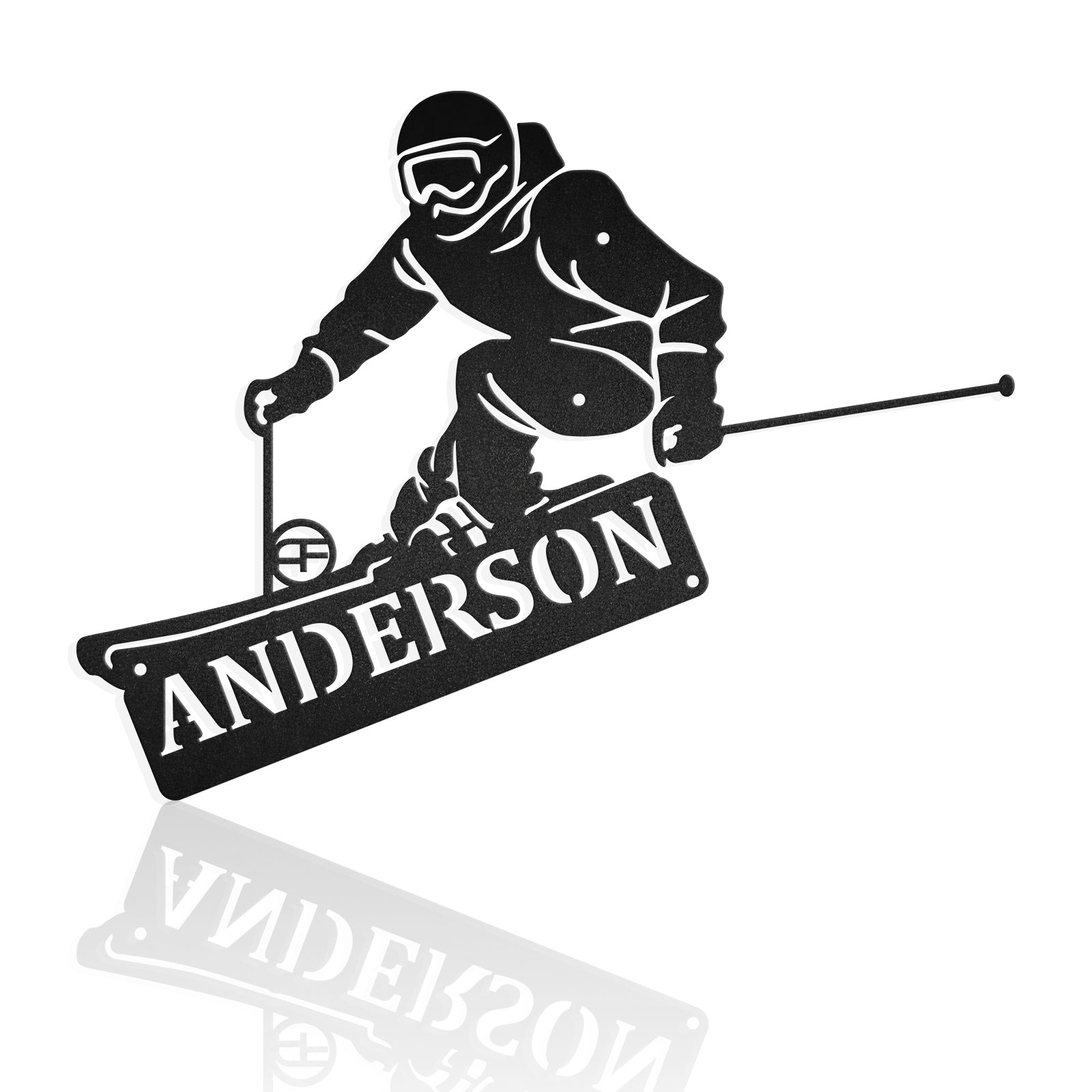 Skier Metal Wall Art