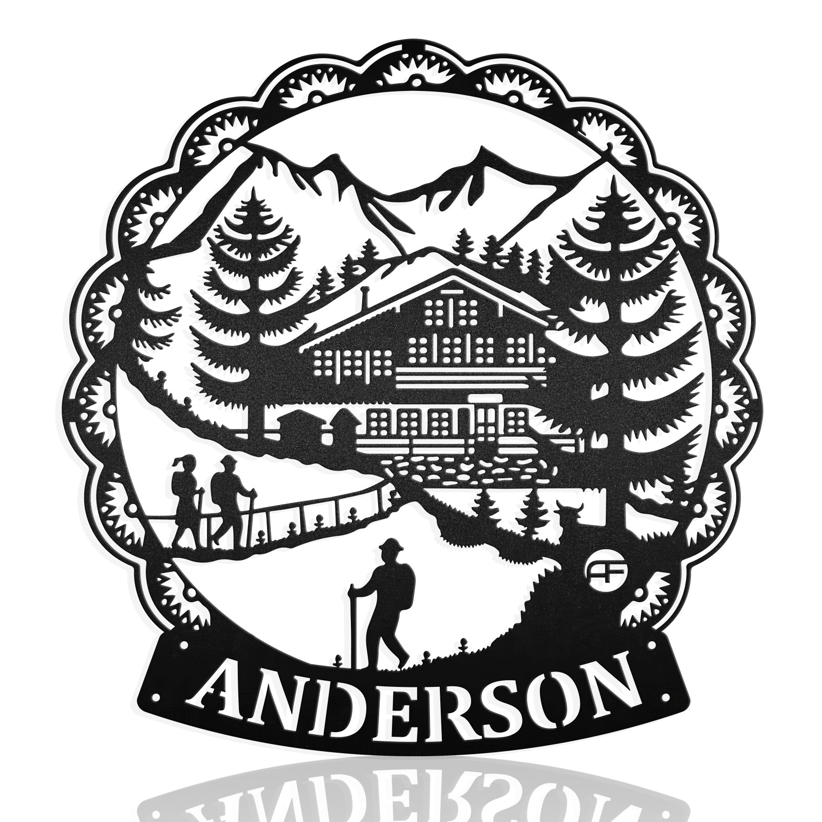 Mountain Lodge Metal Wall Art