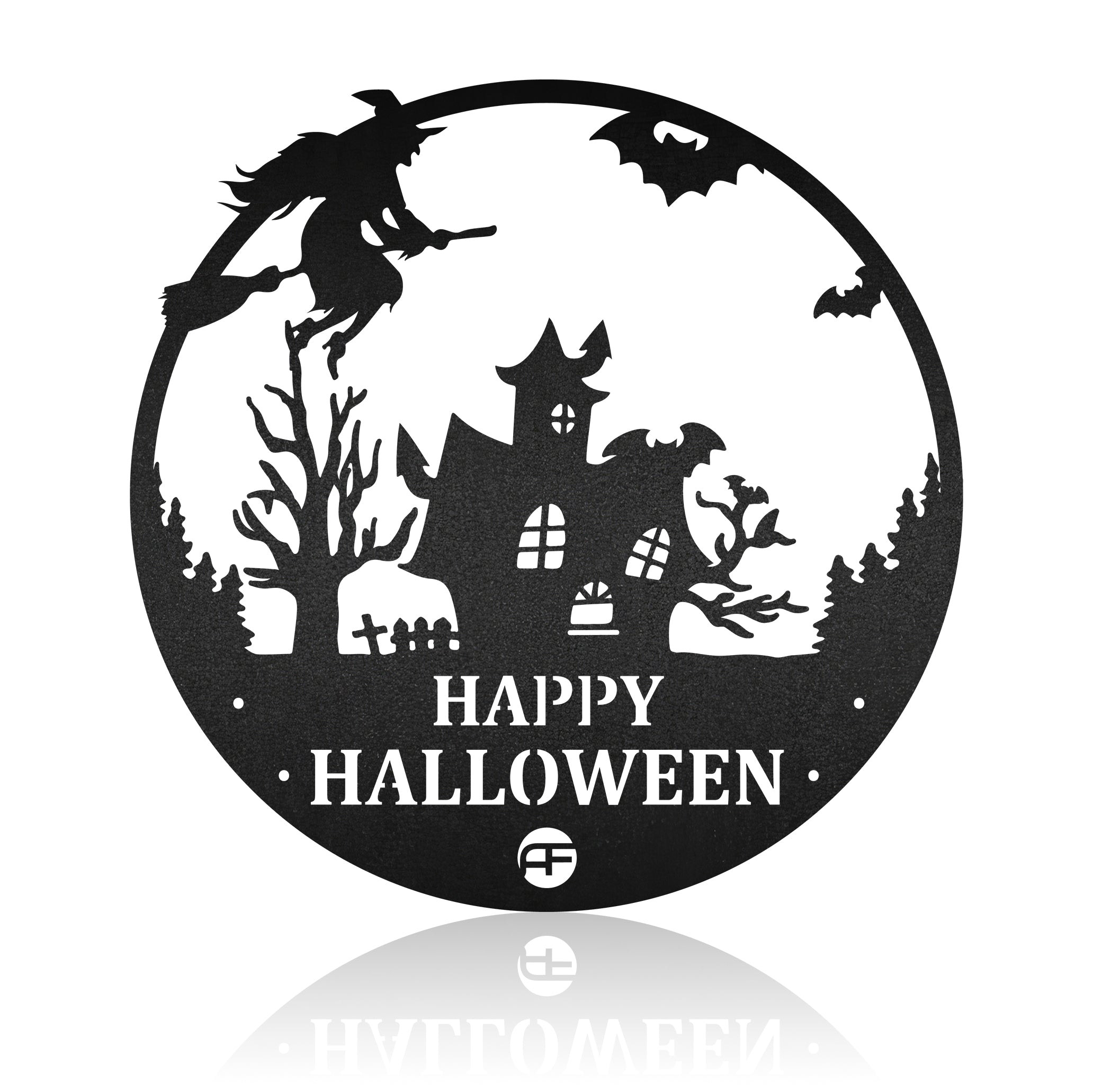 Happy Halloween Personalized Metal Art Sign Ver3