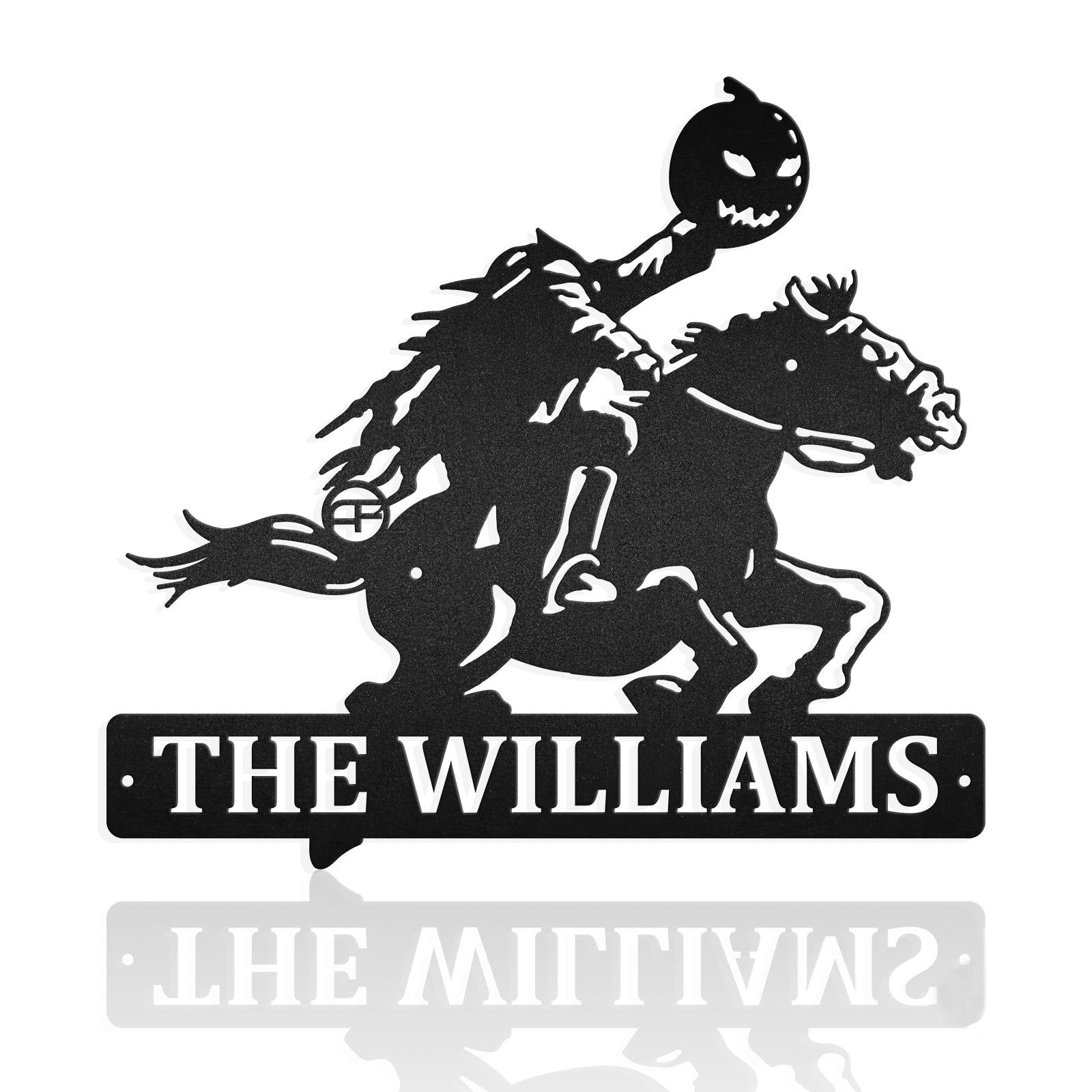 Headless Horseman Personalized Halloween Metal Art Sign