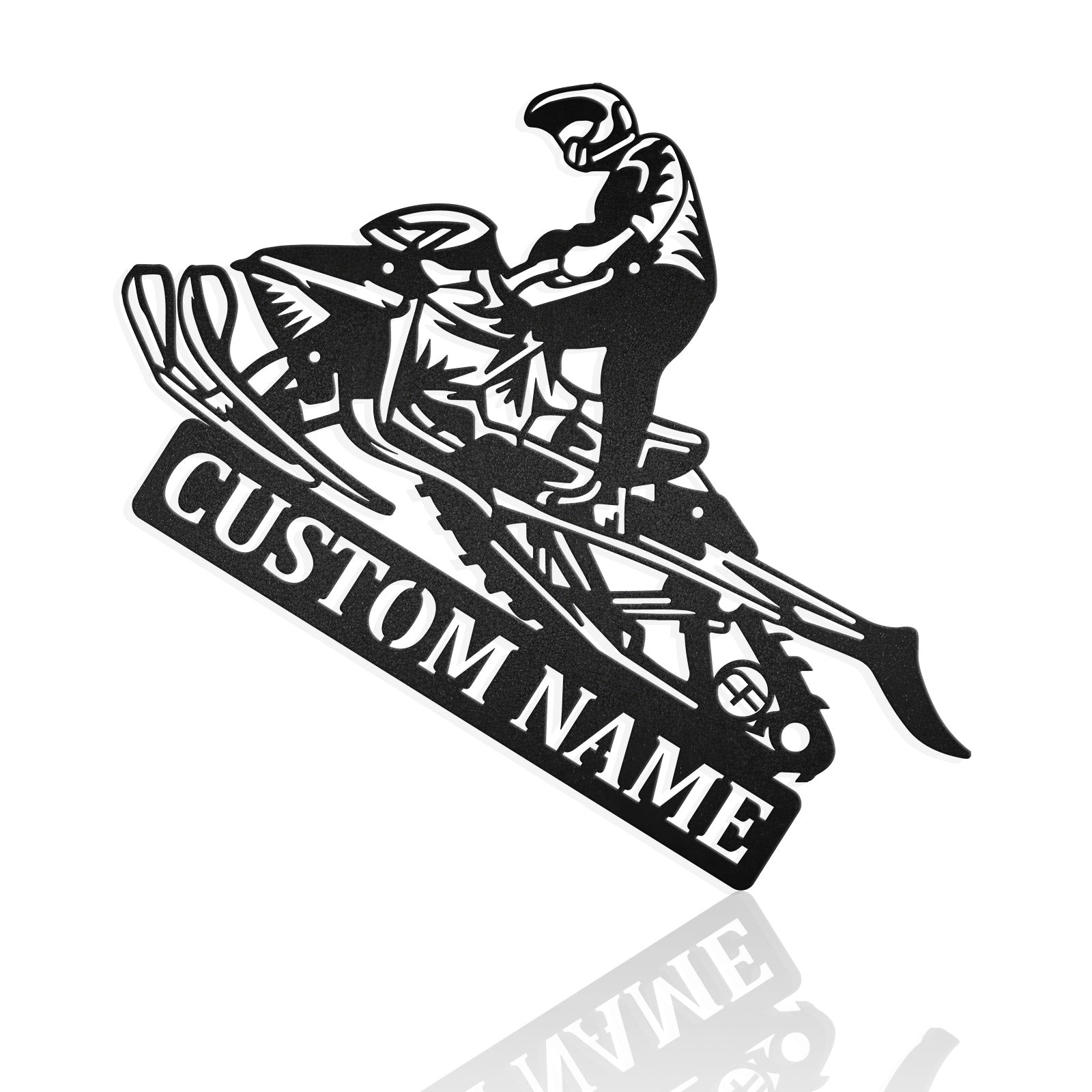 Snowmobile Jump Metal Wall Art