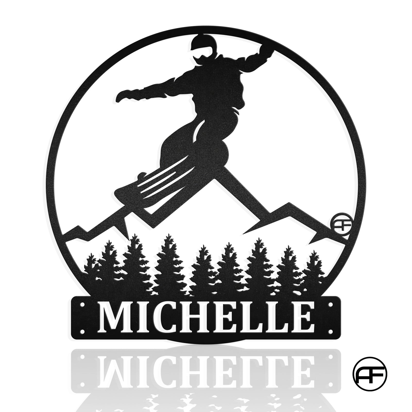 Snowboarding Extreme Sports Personalized Metal Wall Art