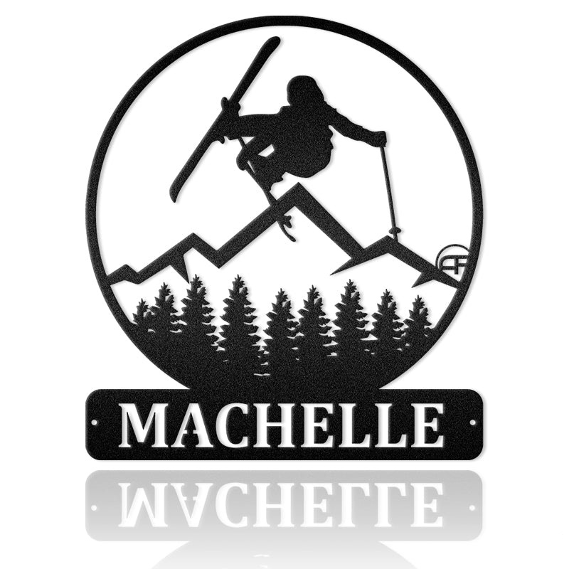 Snowboarder Jump Metal Wall Art