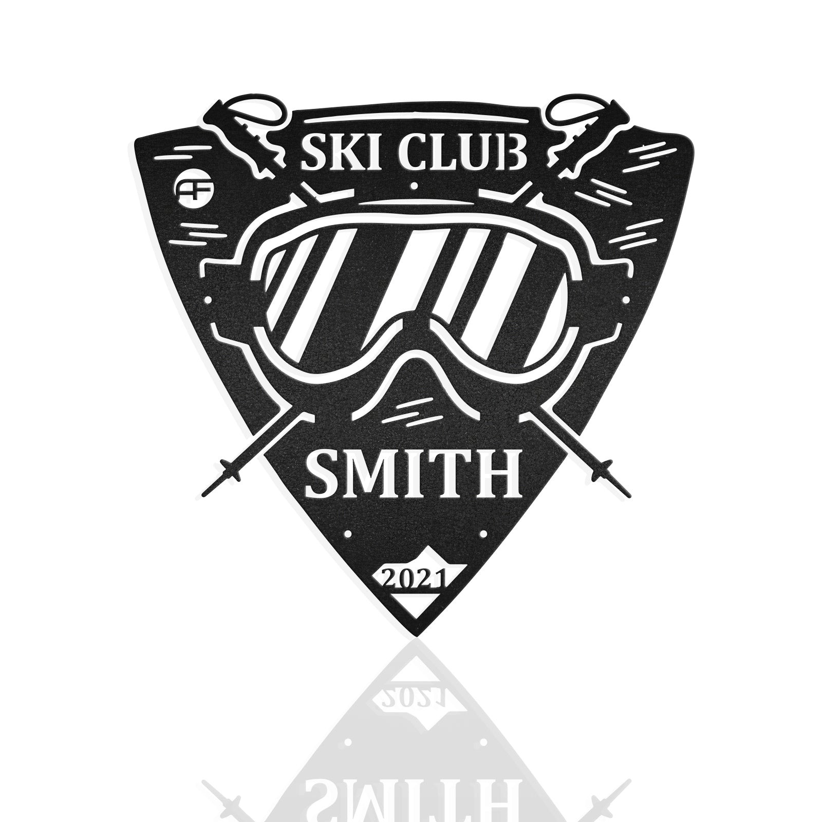 Ski Club Metal Wall Art
