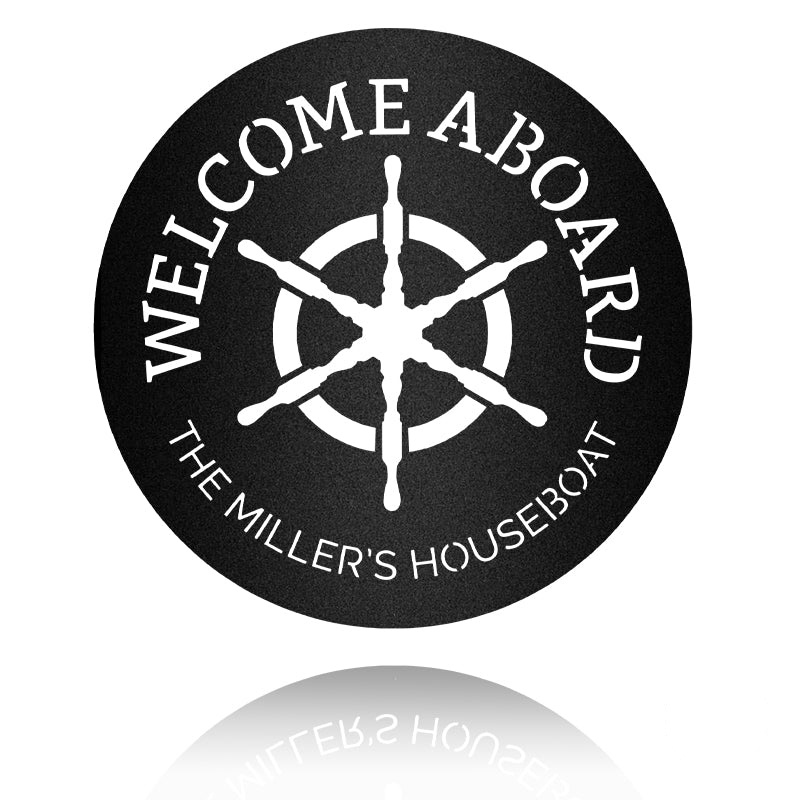 Welcome Abroad Lighthouse Est Sea Beach Metal Wall Art
