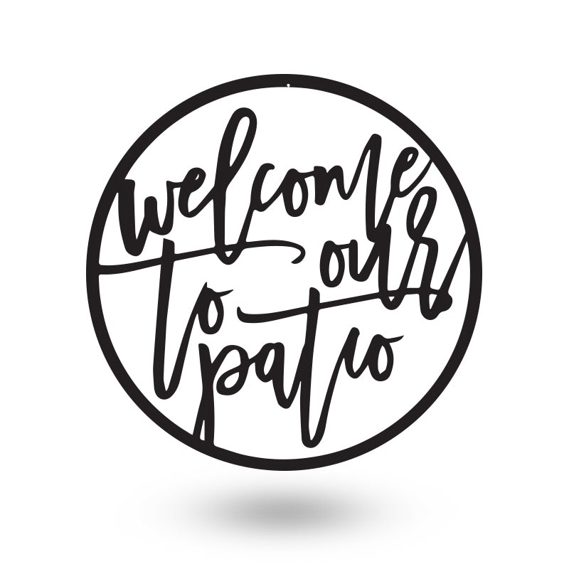 Welcome To Our Patio Barbecue Grill Metal Wall Art