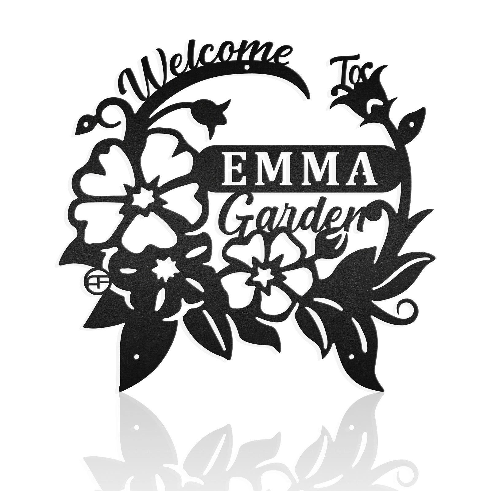 Welcome To The Emma Garden Custom Metal Sign Metal Wall Art