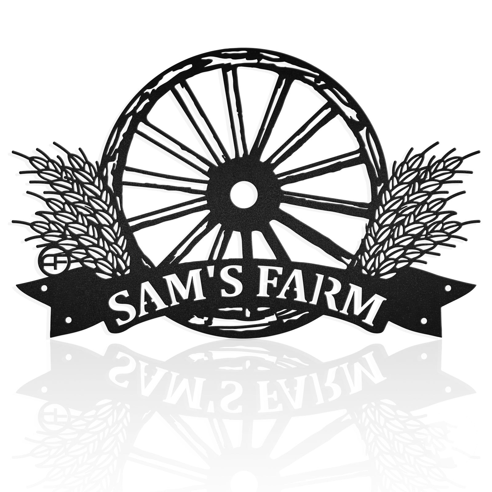 Wheat Farm Personalized Metal Wall Art