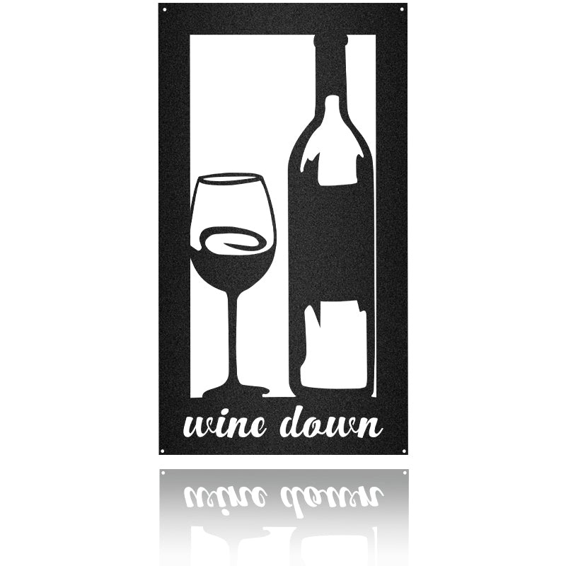 Wine Down Metal Wall Art