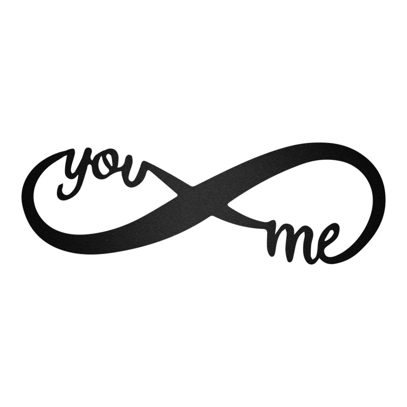 You And Me Infinity Love, Gift For Couple Metal Wall Art