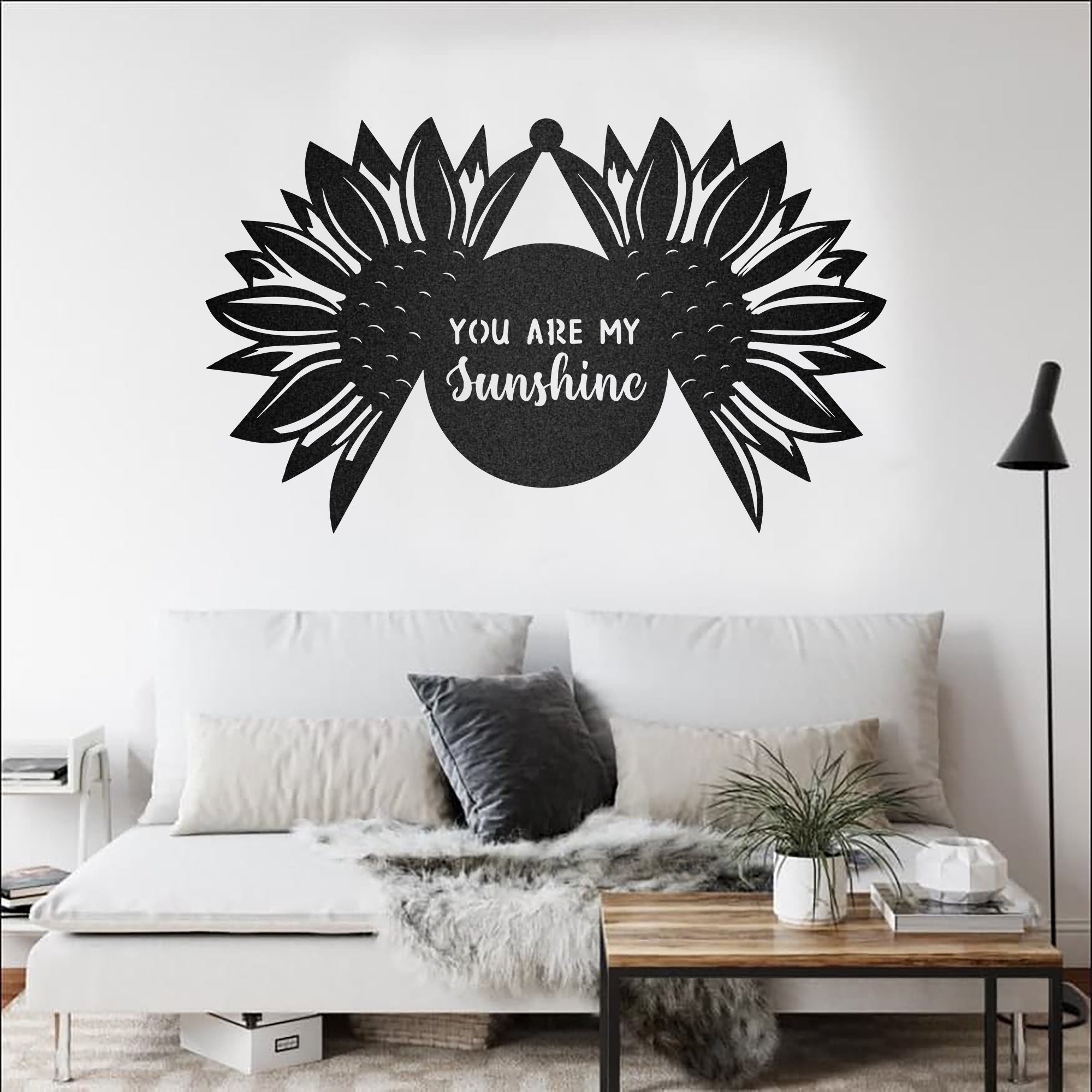 You Are My Sunshine Sunflower Metal Wall Art